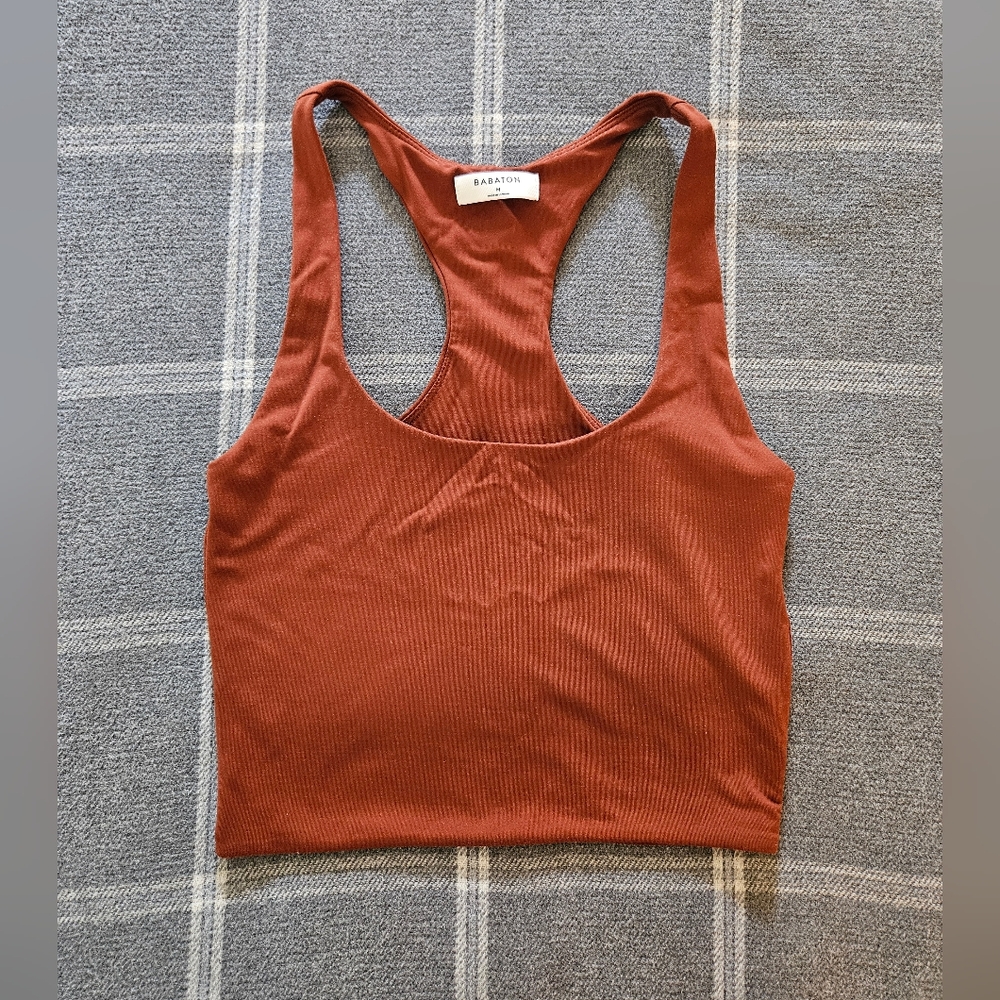 Babaton Sculpting Scoop Neck Racerback Cropped Tank
